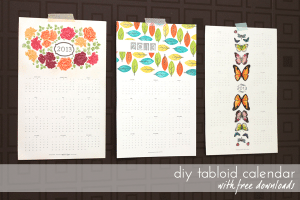 DIY tabloid calendars with free download