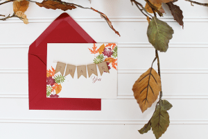 Clear and Simple Stamps Fall Leaflets Card Overhead
