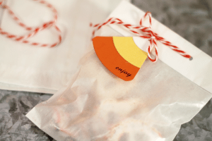 Candy Corn Tags on Glassine Treat Bags