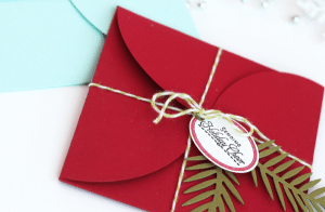 Red Christmas Petal Envelope