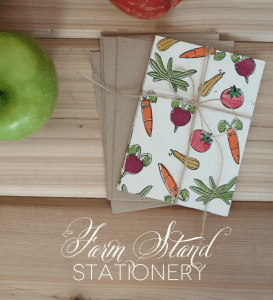 Stamped Farm Stand Stationery