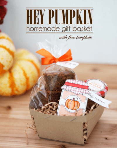 Pumpkin Gift Basket with Free Berry Basket Template | Damask Love