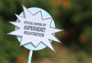 Super Hero Registrationsign