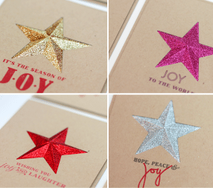 Set of Four Faceted Star Stationery