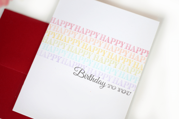 Rainbow Birthday Card Close