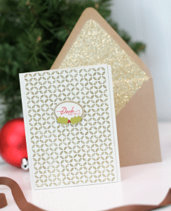 Piestra Tile Die Card with Glitter Lined Envelope
