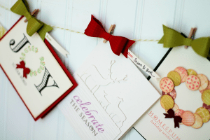 Create Your Own Paper Bow Card Garland Close