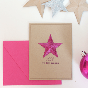 Faceted Star Stationery Pink