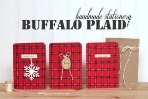 Buffalo Plaid Stamped Stationery