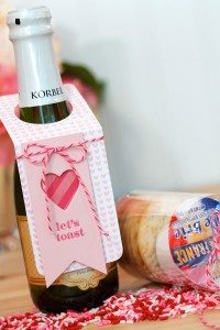 Champagne and Cheese Valentine's Day Favor