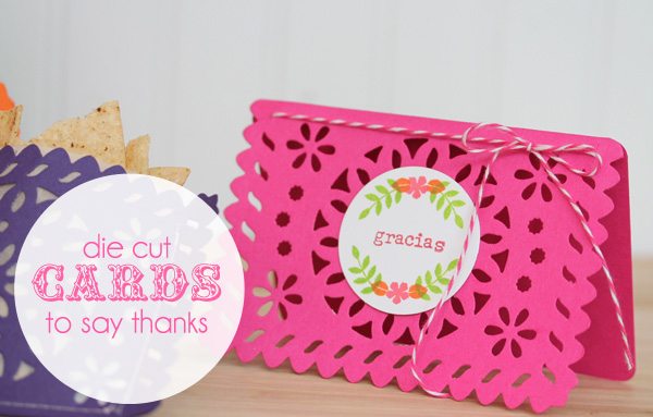 Lifestyle Crafts Doily Banner Die: Create Thank You Cards