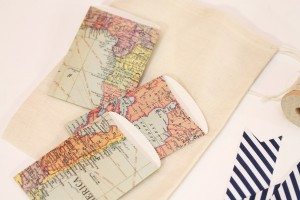 Map Inspired Stationery Bags