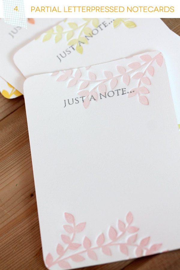 Partial Letterpress Notecards Set Header