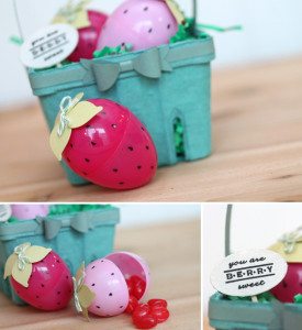 Handmade Baskets: Strawberry Easter Eggs | Damask Love Blog
