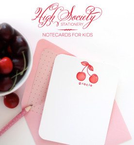 High Society Stationery: Simple Children's Notecards
