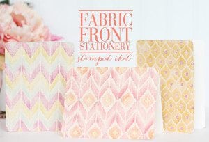 Fabric Front Cards in Stamped Ikat | Damask Love Blog