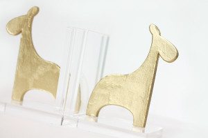 DIY Acrylic & Gold Bookends | Damask Love Blog