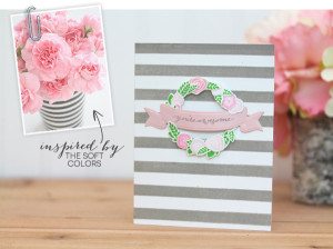 Design Inspired: Floral & Stripes Grey & Pink | Damask Love Blog