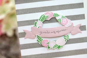 Design Inspired: Floral & Stripes Grey & Pink Close | Damask Love Blog