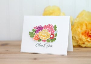 Floral Bud Die Cut Card | Damask Love Blog