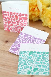 Trio of Monochromatic Floral Buds Stationery | Damask Love Blog