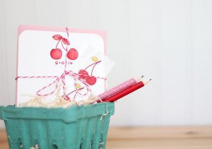 Packaged Cherry Notecards Set