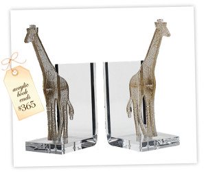 High Society Stationery: Expensive Giraffe Bookends
