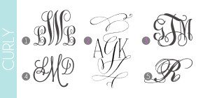 Monograms Made Easy: Curly Fonts | Damask Love Blog