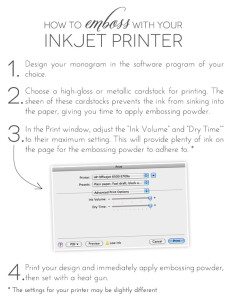 How to Emboss with Your Inkjet Printer | Damask Love Blog