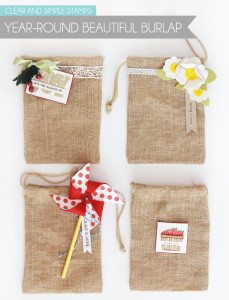 Clear & Simple Stamps Style Watch: Burlap Bag | Damask Love Blog