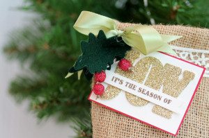 Clear & Simple Stamps Style Watch: Winter Burlap Bag | Damask Love Blog