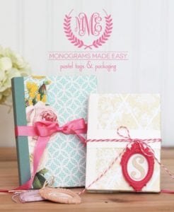 Monograms Made Easy: Modern Romance Tags & Packaging Template | Damask Love Blog