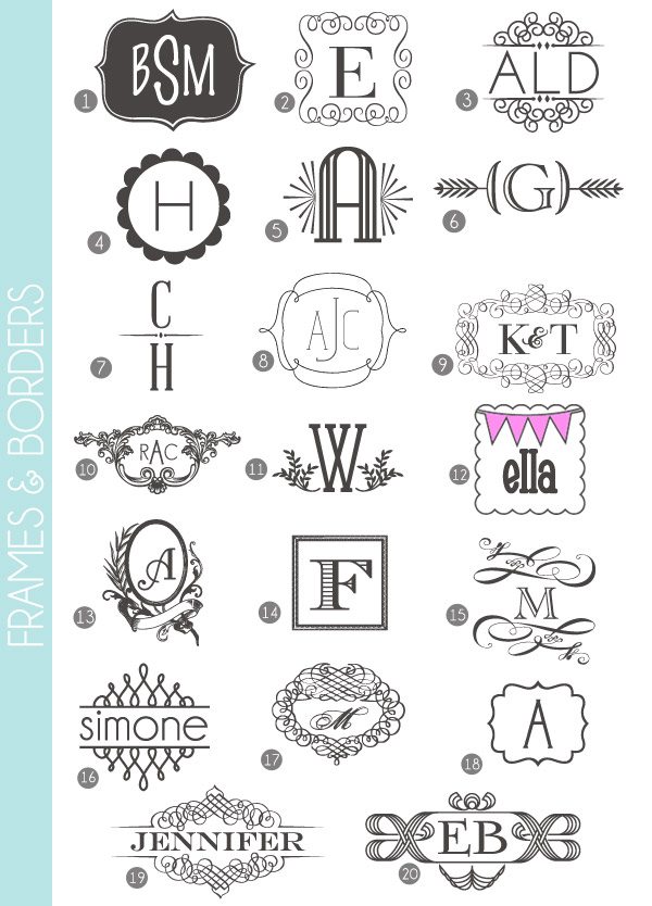 Mixed Monogram Font - Vine and Modern  Mixing fonts, Monogram fonts,  Monogram