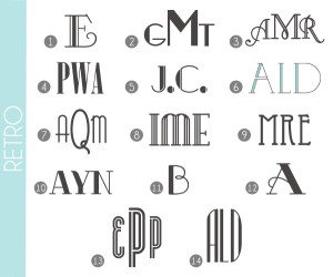Monograms Made Easy: Retro Fonts | Damask Love Blog