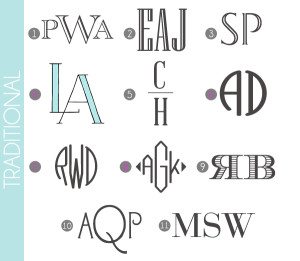 Monograms Made Easy: Traditional Fonts | Damask Love BLog