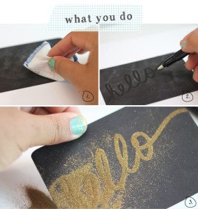 DIY Gold Embossed Handwritten Notecards | Damask Love Blog
