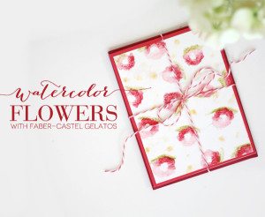 Abstract Florals Card with Faber-Castel Gelatos | Damask Love Blog
