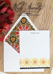 High Society Stationery: Byzantine Tile Notecards | Damask Love Blog