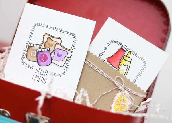 Clear & Simple Stamps Lunch Box Notecards | Damask Love Blog