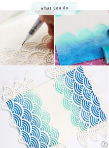 Ombre Stationery with Lil Inker Designs | Damask Love Blog
