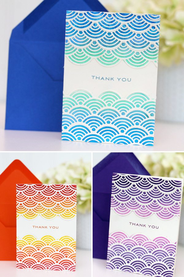 Ombre Stationery with Lil Inker Designs | Damask Love Blog