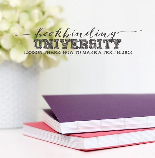 Bookbinding University: How to Make a Text Block - Damask Love