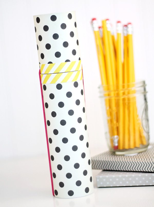 DIY Mail Tube Pencil Case | Damask Love Blog