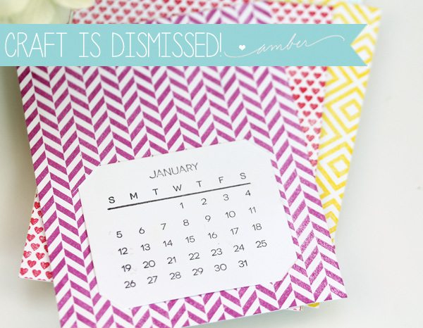 A Simple Stamped Calendar | Damask Love Blog