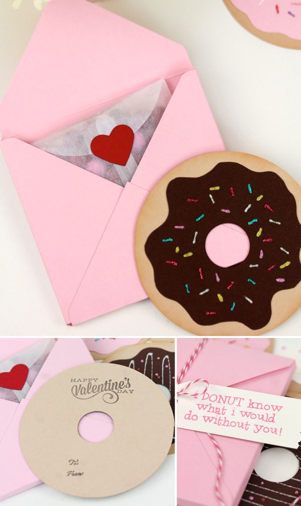 Simple Donut Valentine's | Damask Love Blog