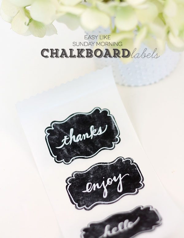 FREE DIY Printable chalkboard labels