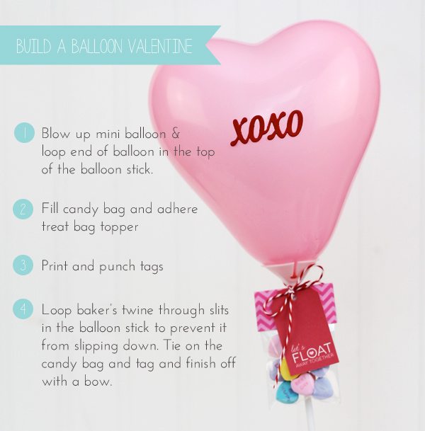 DIY Mini Balloon Valentines with Free Printable | Damask Love Blog