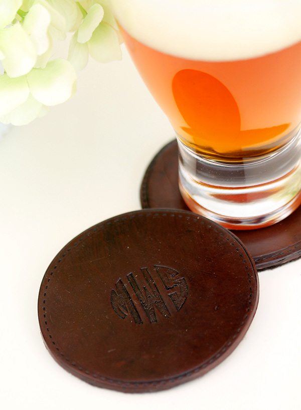 Design Inspired: "Leather" Coasters | Damask Love 