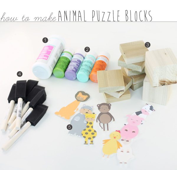 DIY Animal Puzzle Blocks with Cricut Explore Print Then Cut
