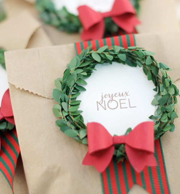 DIY Mini Boxwood Wreath Gift Labels | Damask Love